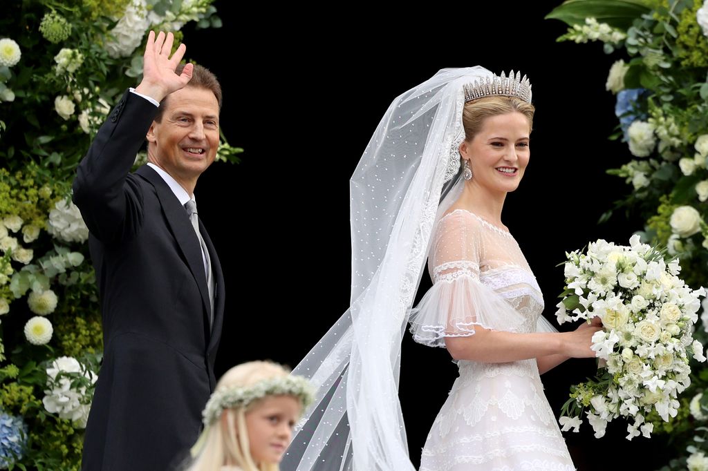 Alois, príncipe heredero de Liechtenstein en la boda de su hija la princesa María Carolina de Liechtenstein