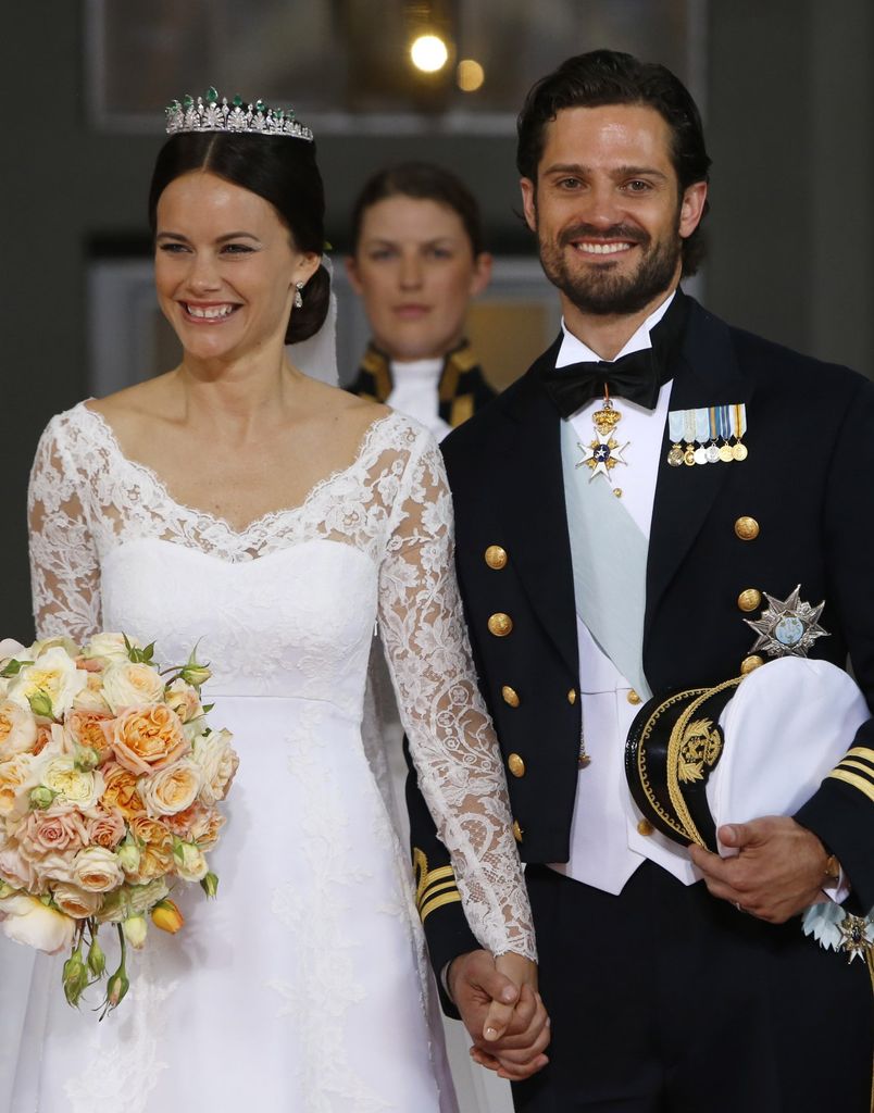 El príncipe Carlos Felipe y Sofía de Suecia el día de su boda, 2015.