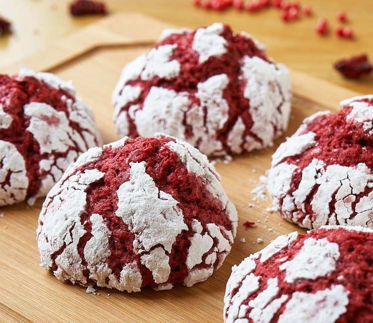 Galletas 'crinkles' Red Velvet