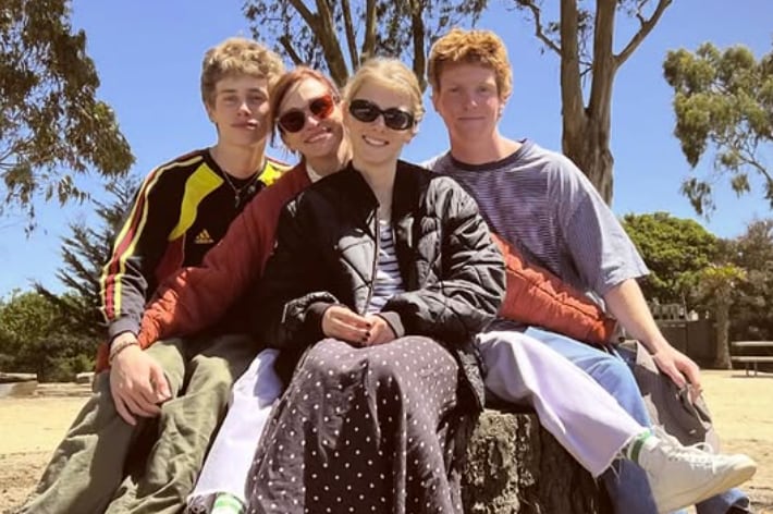 Julia Roberts con sus hijos