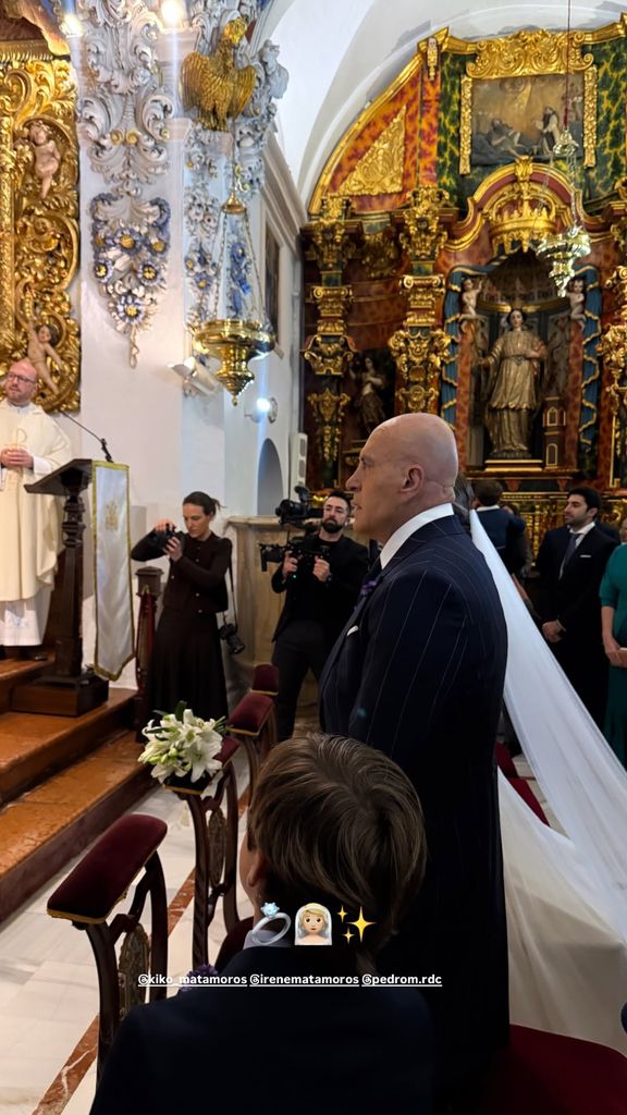 Kiko Matamoros, en el altar junto a su hija Irene 