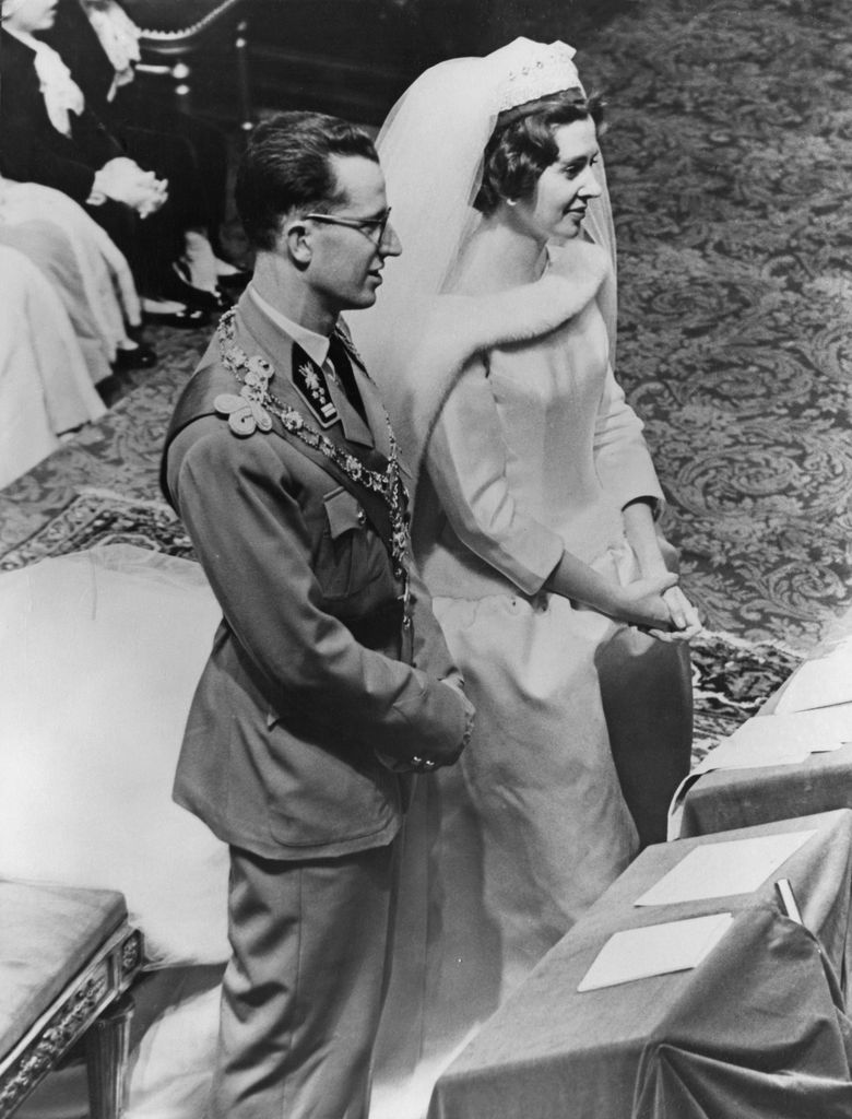 Fabiola y Balduino de Bélgica en su boda