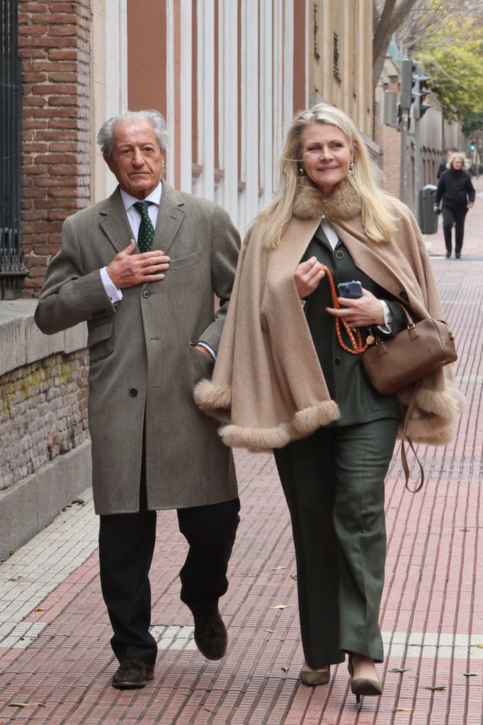 Philippe Junot y Nina Wendelboe-Larsen en el bautizo de su nieta Philippa, hija de Álvaro Falcó e Isabelle Junot