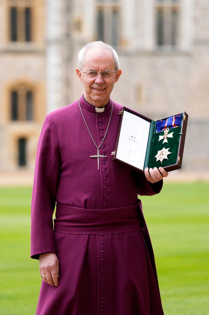 Plano medio de Justin Welby tras haber sido nombrado Caballero de la Gran Cruz de la Orden Victoriana