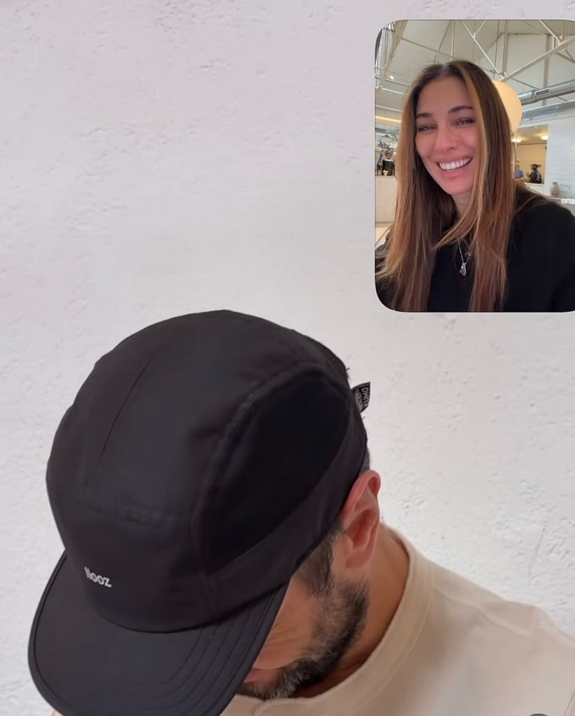 Blanca Suárez y Javier Rey, durante una videollamada