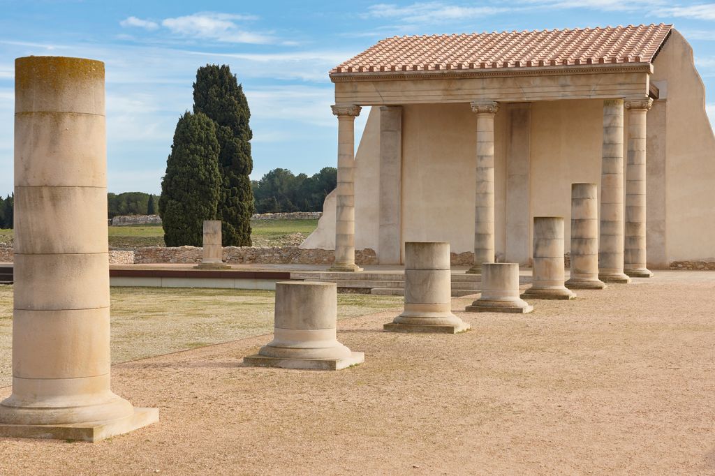Reconstrucción del foro romano, Empúries, Girona, Costa Brava