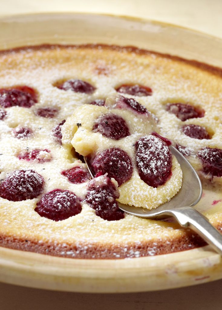 Clafoutis de cerezas.