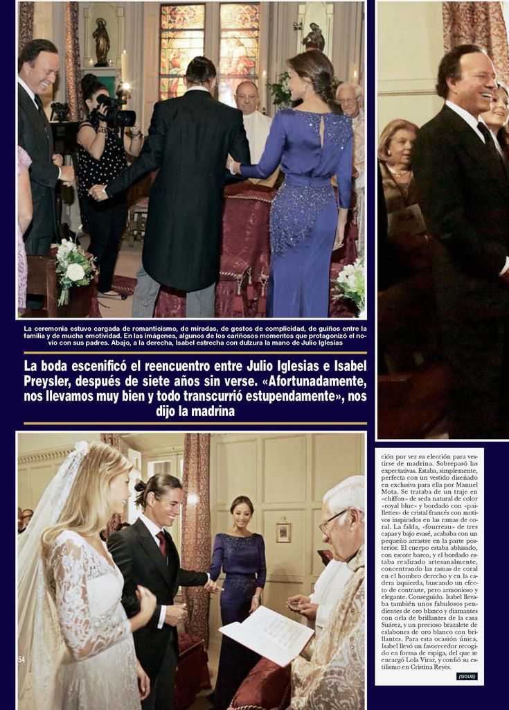Boda de Julio Iglesias Jr. y Charisse Verhaert