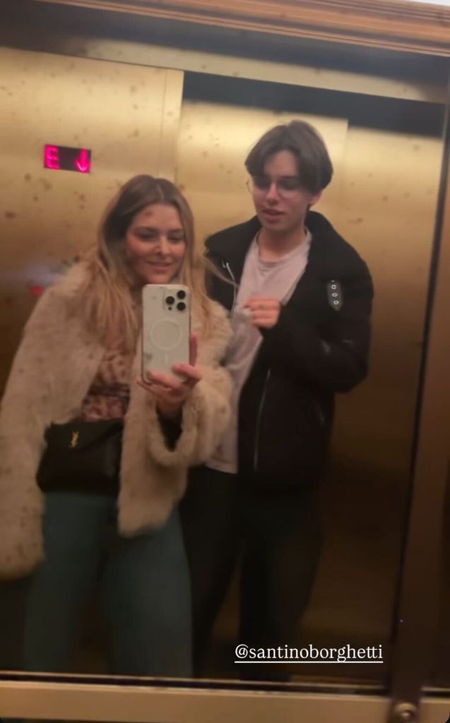 Grettell con su hijo Santino en Nueva York