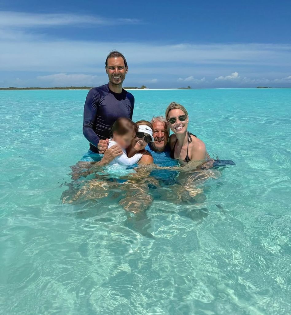 Rafa Nadal con su familia en las islas Exumas