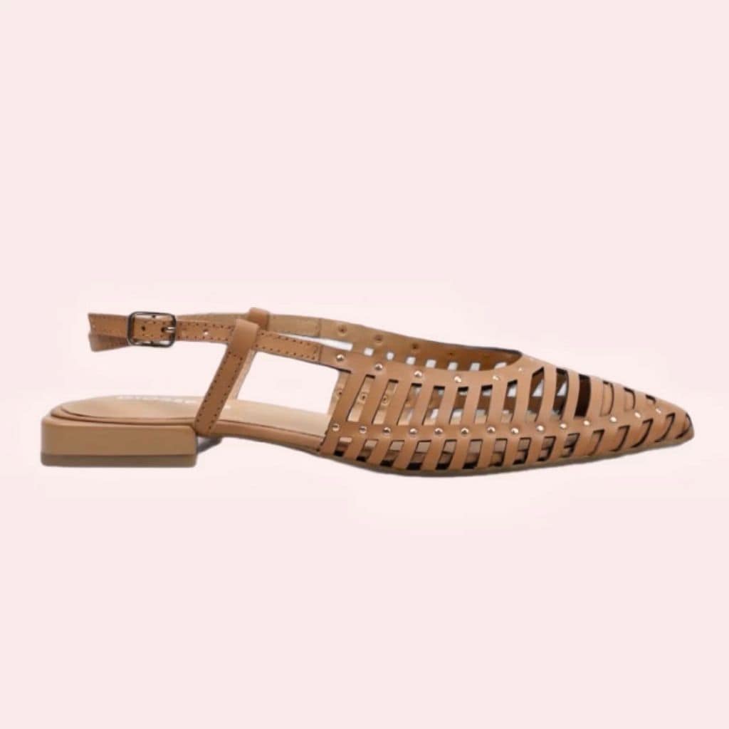 Sandalias planas en pico de Krack