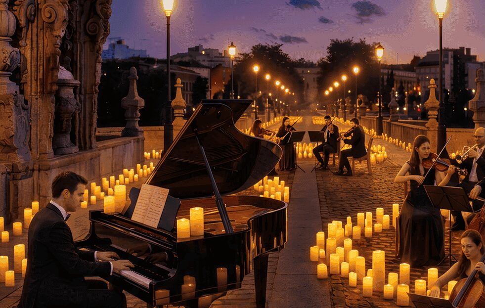 Concierto con velas en el Puente del Rey
