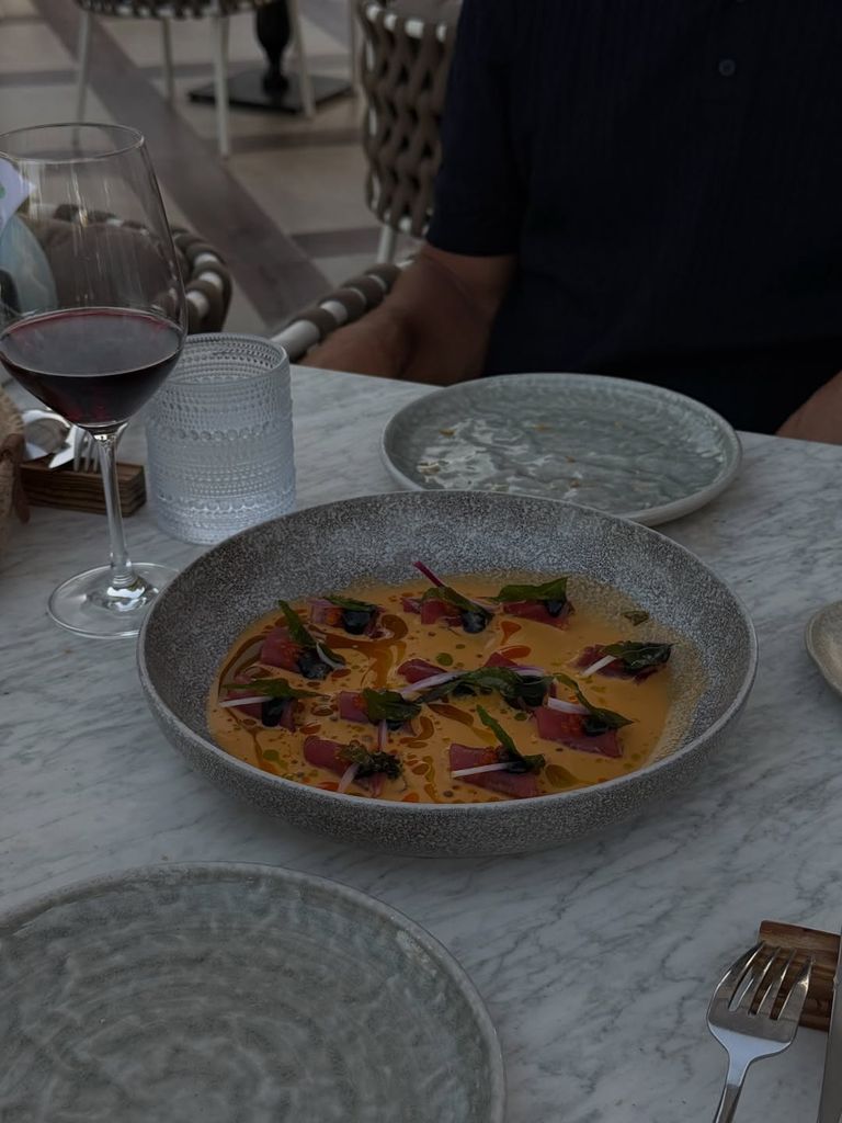 Una de las deliciosas comidas que la pareja ha podido degustar