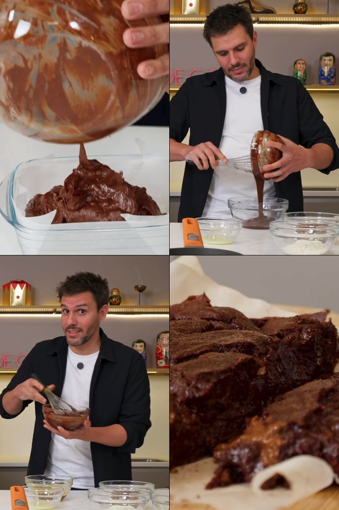 Miquel Guarro, durante la elaboración de su brownie.