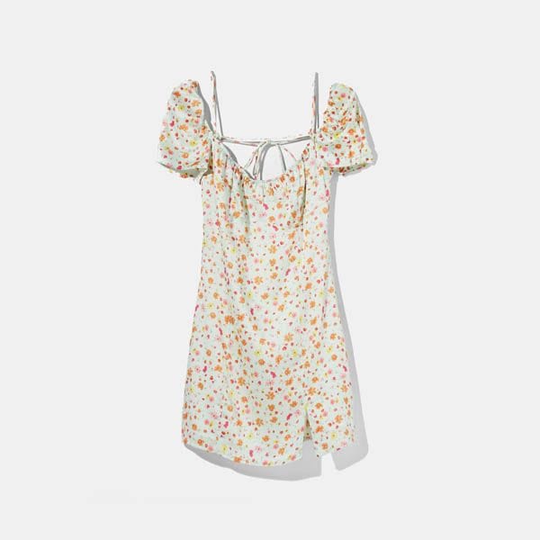 vestido flores bershka