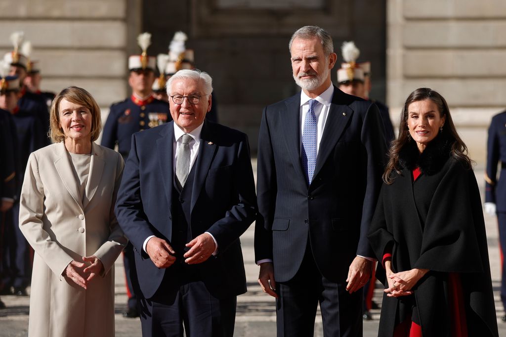 Los Reyes reciben en el Palacio Real de Madrid al Presidente de Alemania y su esposa
