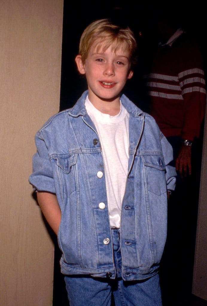 Macaulay Culkin en los ensayos de la 48° entrega de los Golden Globes Awards, en enero de 1991.