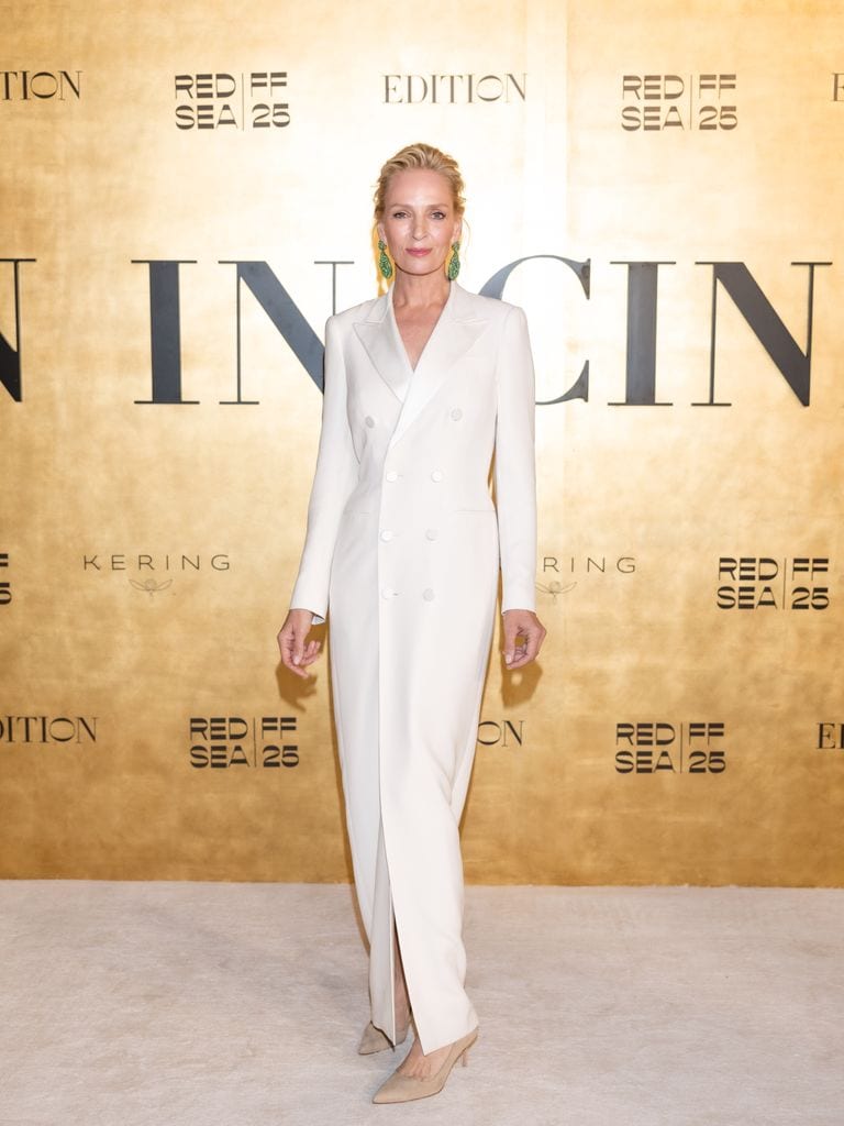 Uma Thurman en el Red Sea International Film Festival 2025 en Jeddah, Arabia Saudí.