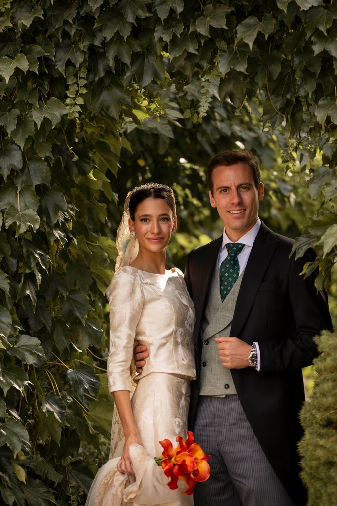 Vestido de novia de Fátima González para una boda en Madrid
