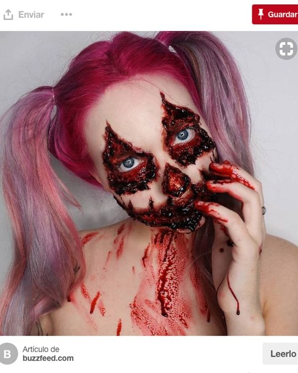 maquillaje realista de Halloween