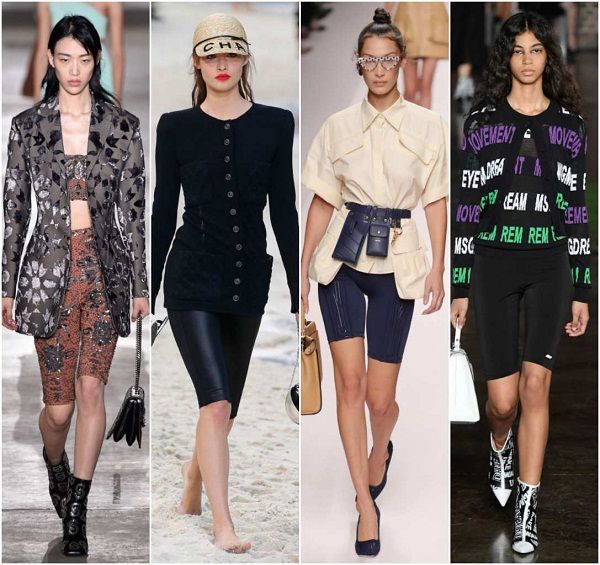 Mallas ciclistas en Roberto Cavalli, Chanel, Fendi y MSGM