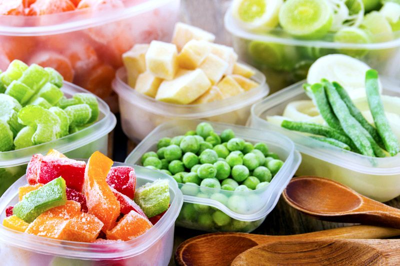 Tapers con verduras congeladas