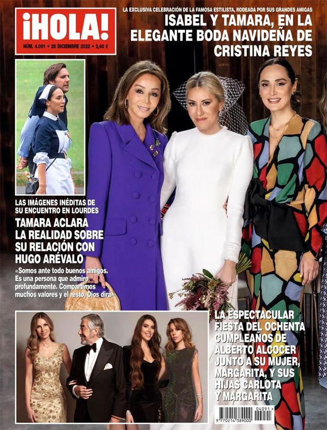 Isabel Preysler en la boda de Cristina Reyes