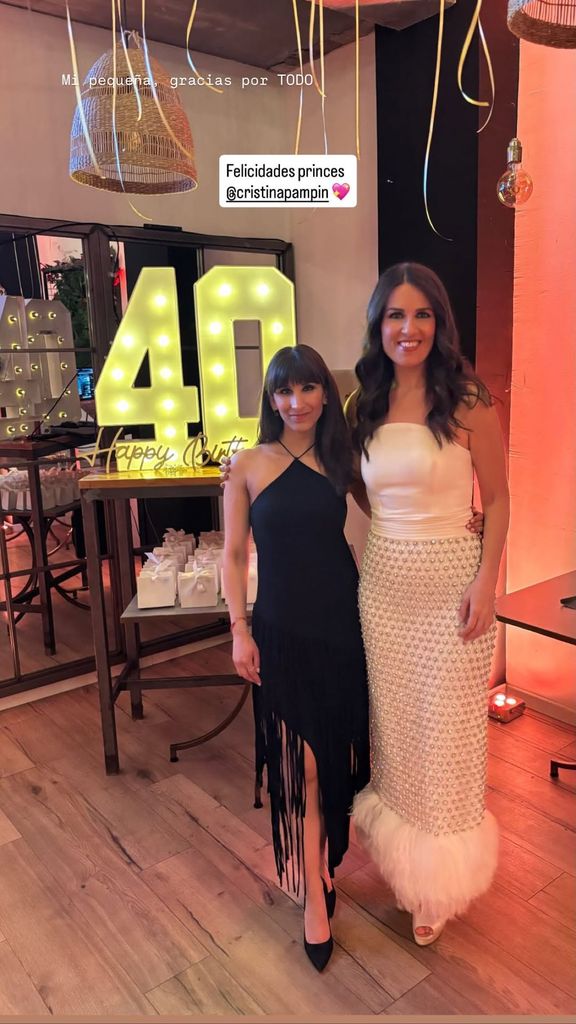 Cristina, celebrando su 40 cumpleaños