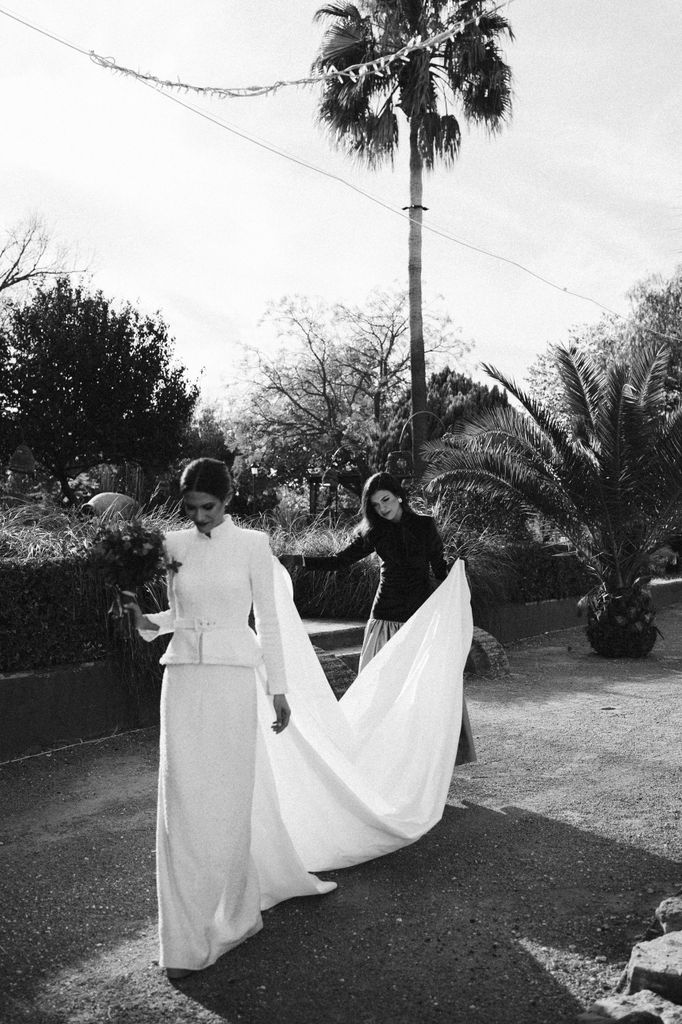 Boda viral córdoba look de invierno de novia