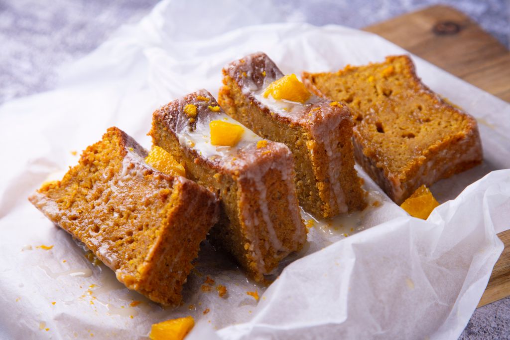 Bizcocho vegano de naranja