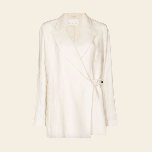 blazer blanca cruzada