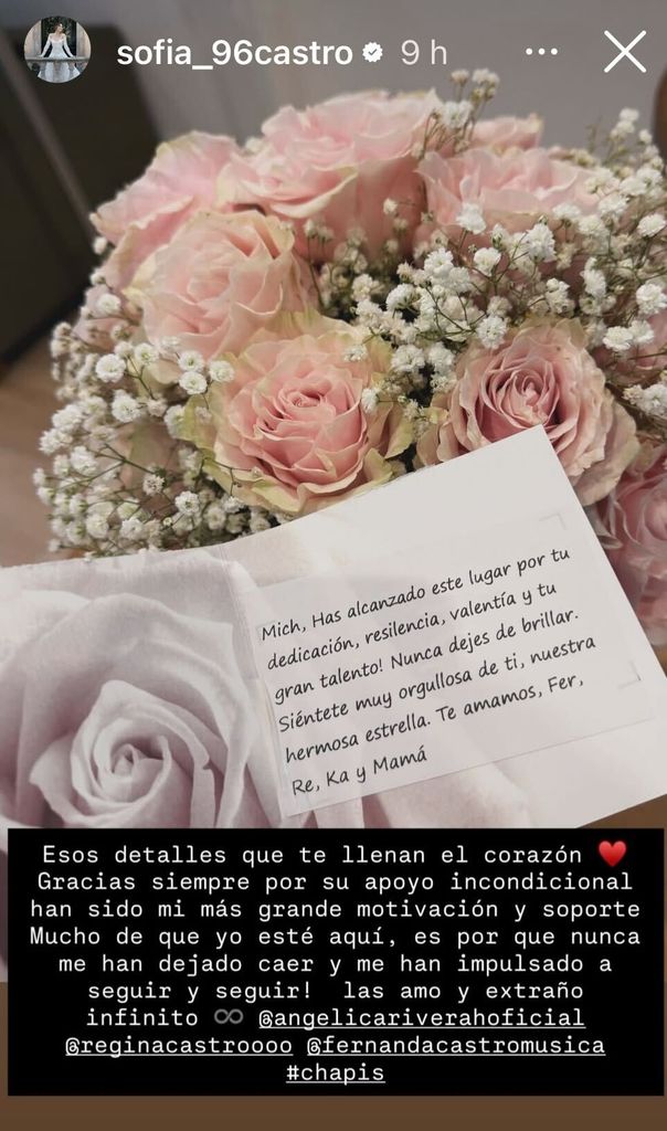 Sofía Castro mostró el presente de su mamá y hermanas