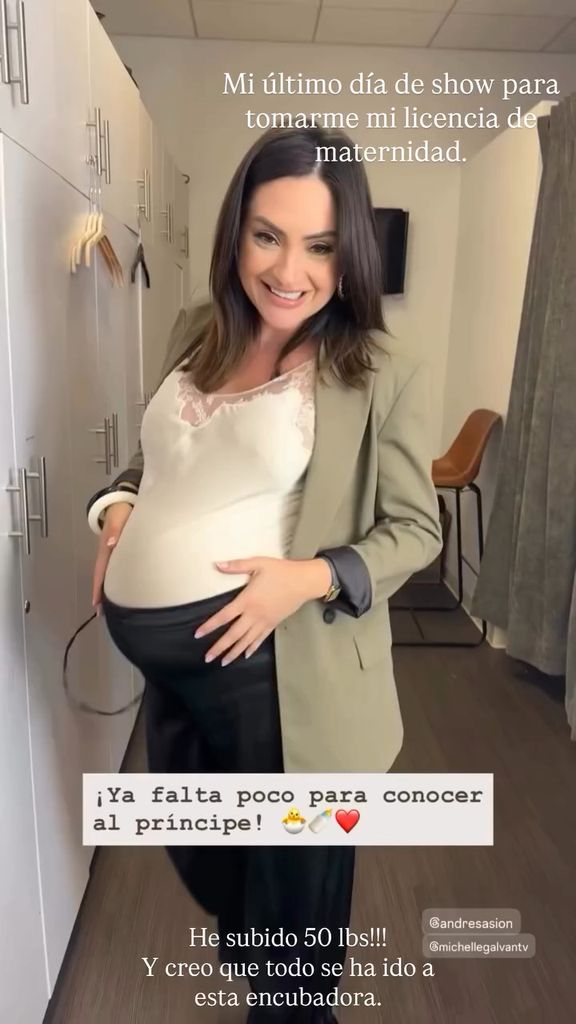 Michelle Galván revela que ha subido 50 libras en su segundo embarazo
