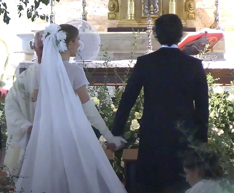 Luisa Bergel vestida de novia