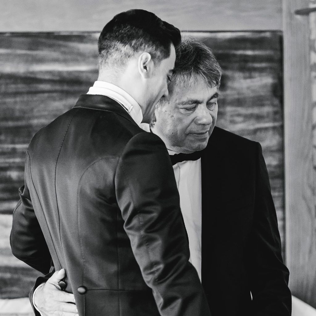 Carlos Rivera y su papá