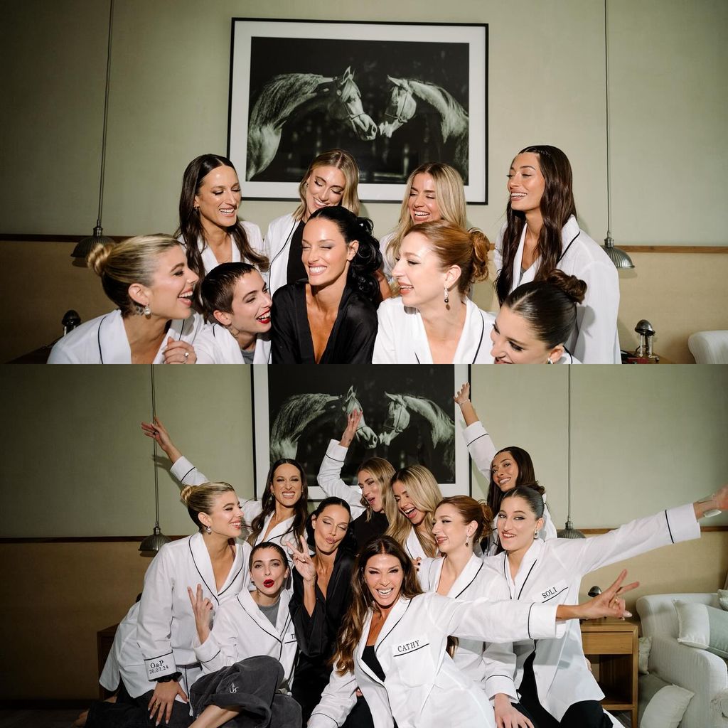 Oriana Sabatini recordó el día de su boda desde los momentos en los que se alistaba junto a sus damas de honor.