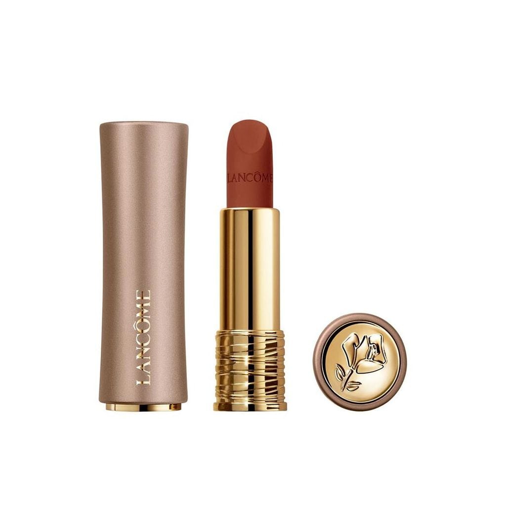
Labial L’Absolu Rouge Intimatte (44 €), de Lancôme.
