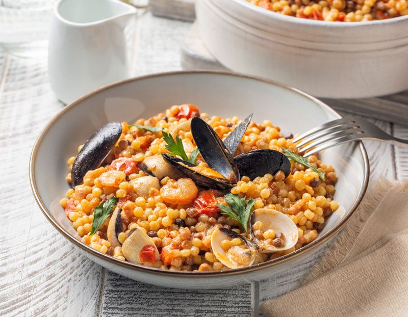 Fregola con marisco