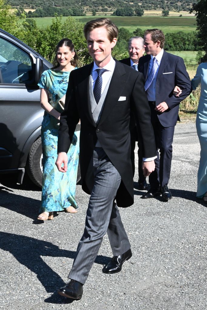 Roberto Truque, el novio, llegando a la ceremonia