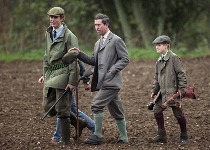 Carlos III de caza con sus hijos