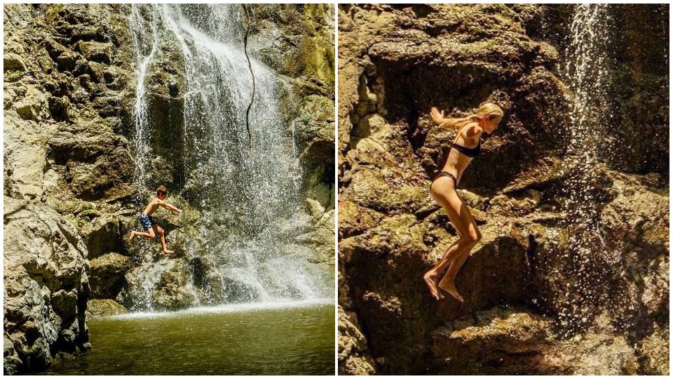 Ivanka y sus hijos se metieron a nadar a las cascadas