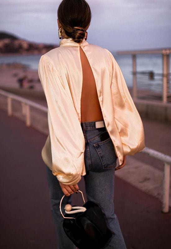 vaqueros blusa espalda