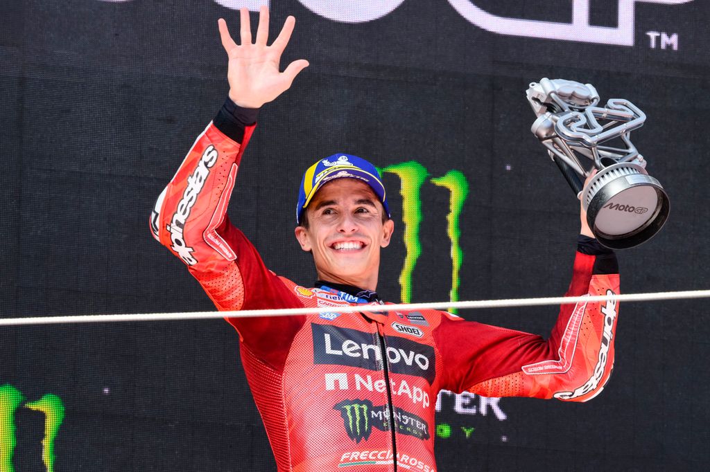 Marc Márquez se sube al podio en el circuito de Cataluña el 7 de septiembre de 2025