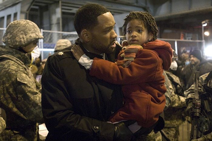 Will Smith en 'Soy Leyenda' con su hija Willow