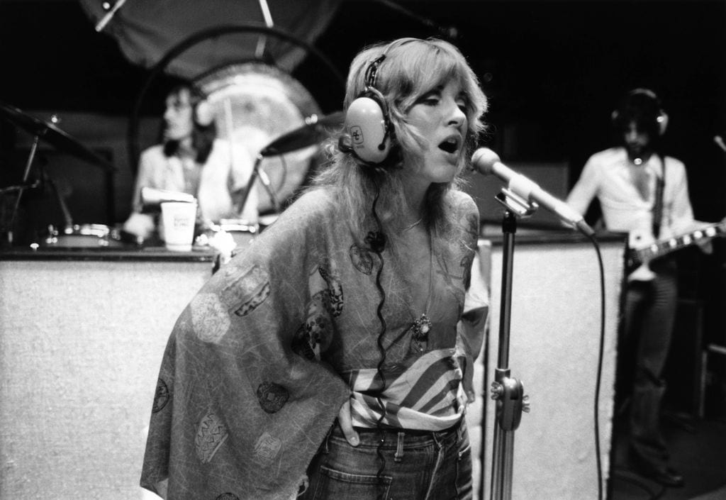 Stevie Nicks en el estudio con Fleetwood Mac