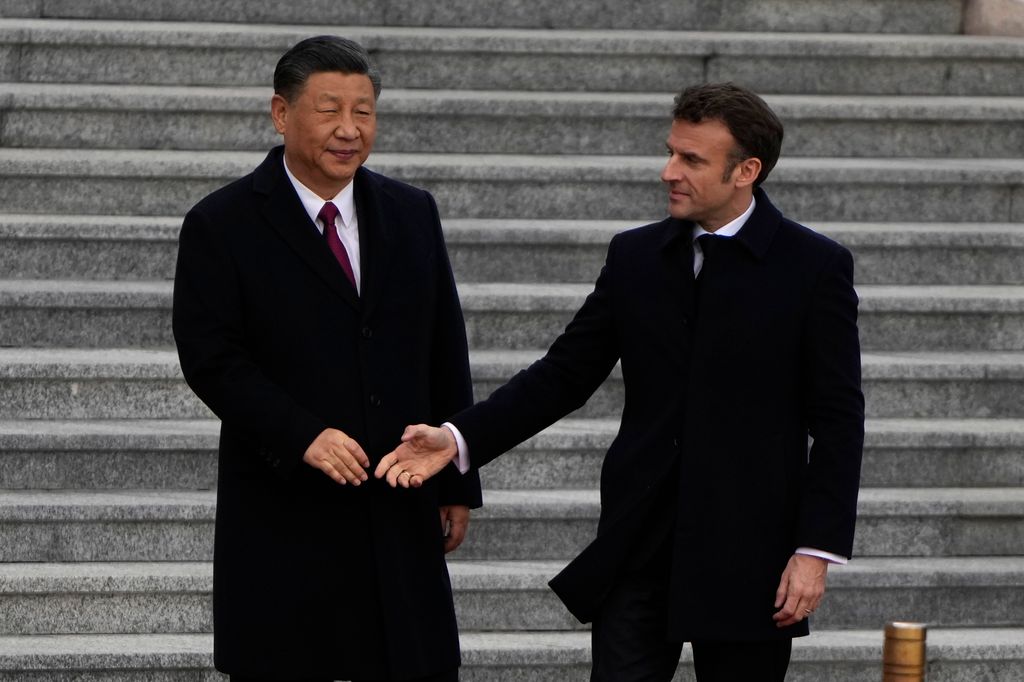 Emmanuel Macron y Xi Jinping en abril de 2023 en Pekín