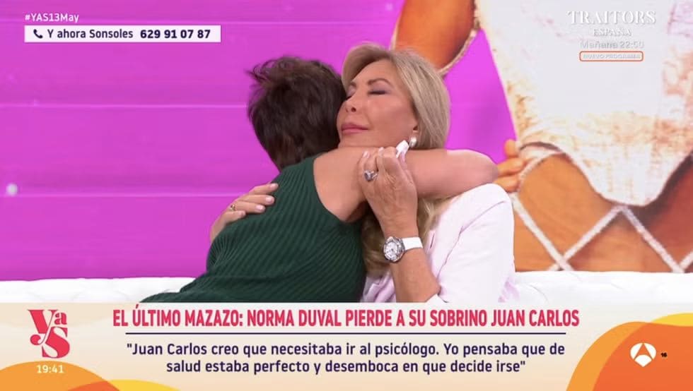 Norma Duval en el programa Y ahora Sonsoles, de Antena 3