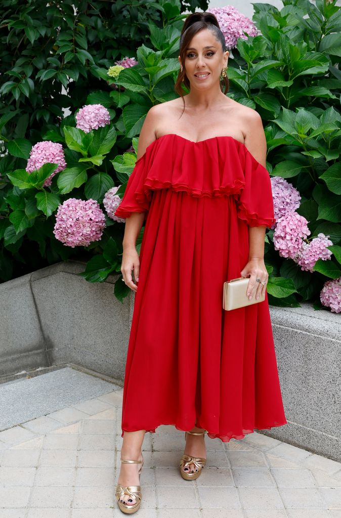 Anabel Pantoja en la boda de Ana Moya