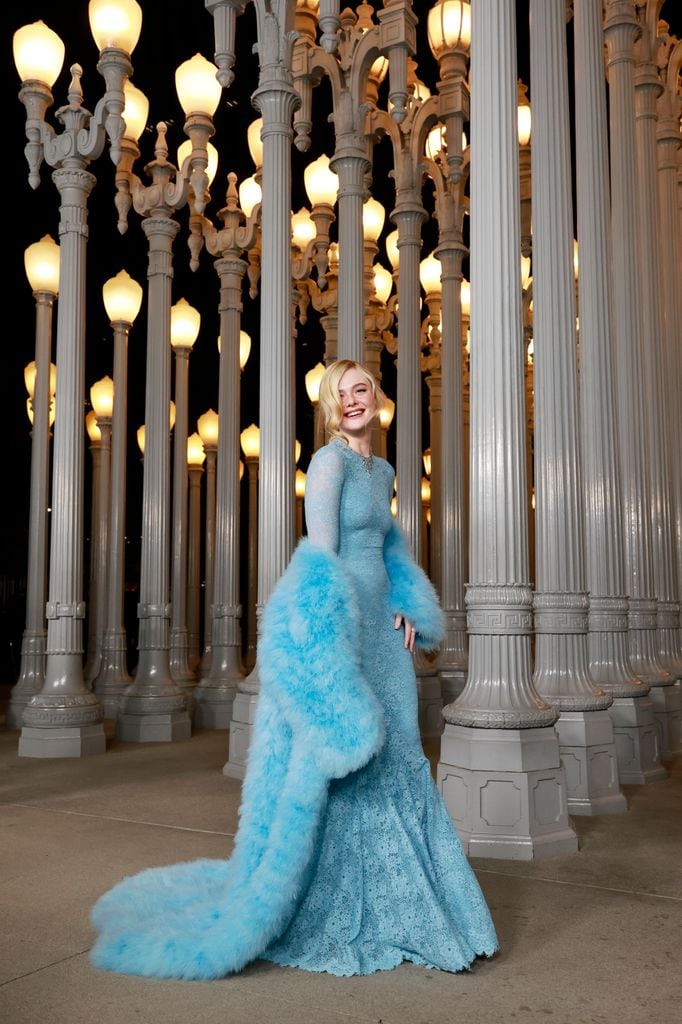 Elle Fanning en la gala LACMA Art+Film en Los Ángeles, 2025.