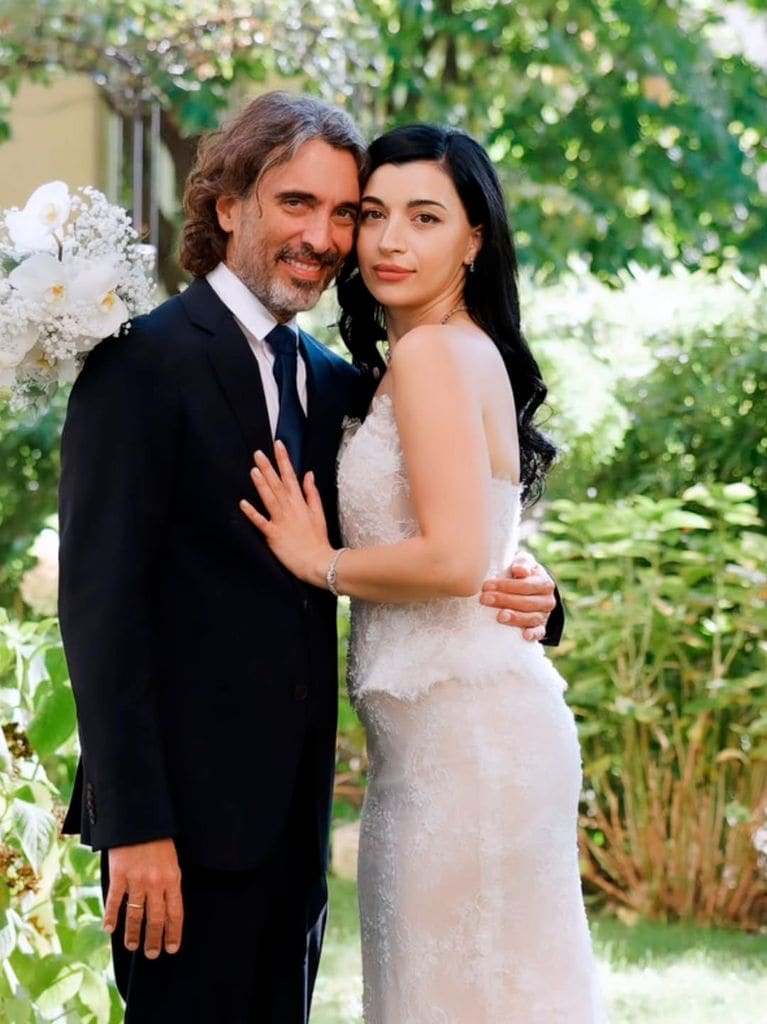 Carlo Ponti y Mariam Sharmanashvili el día de su boda civil en Ginebra